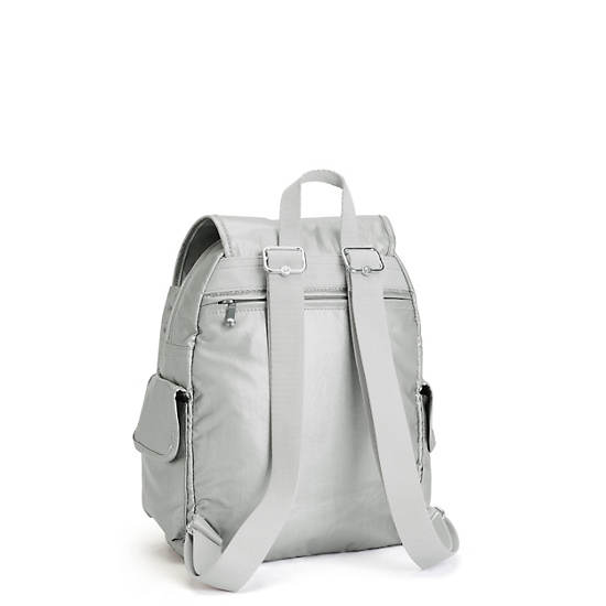 Kipling City Pack Small Metallic Rygsække Sølv | DK 1514KO